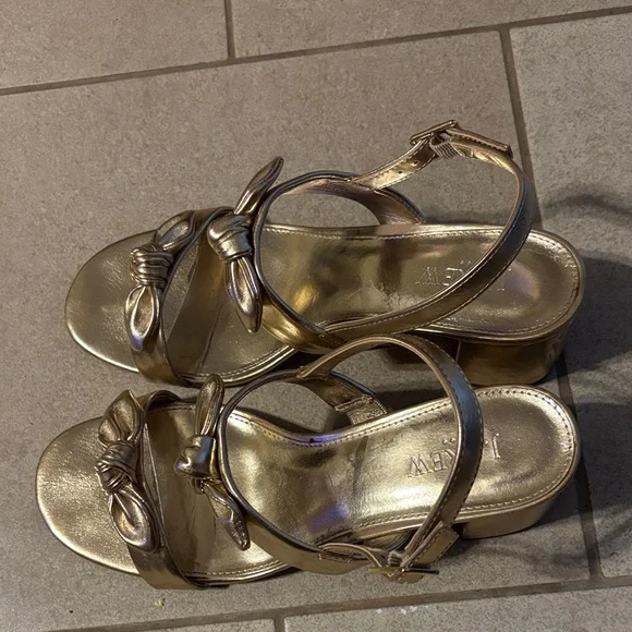 J. Crew Metallic Gold Knot Sandals - Picture 2 of 4